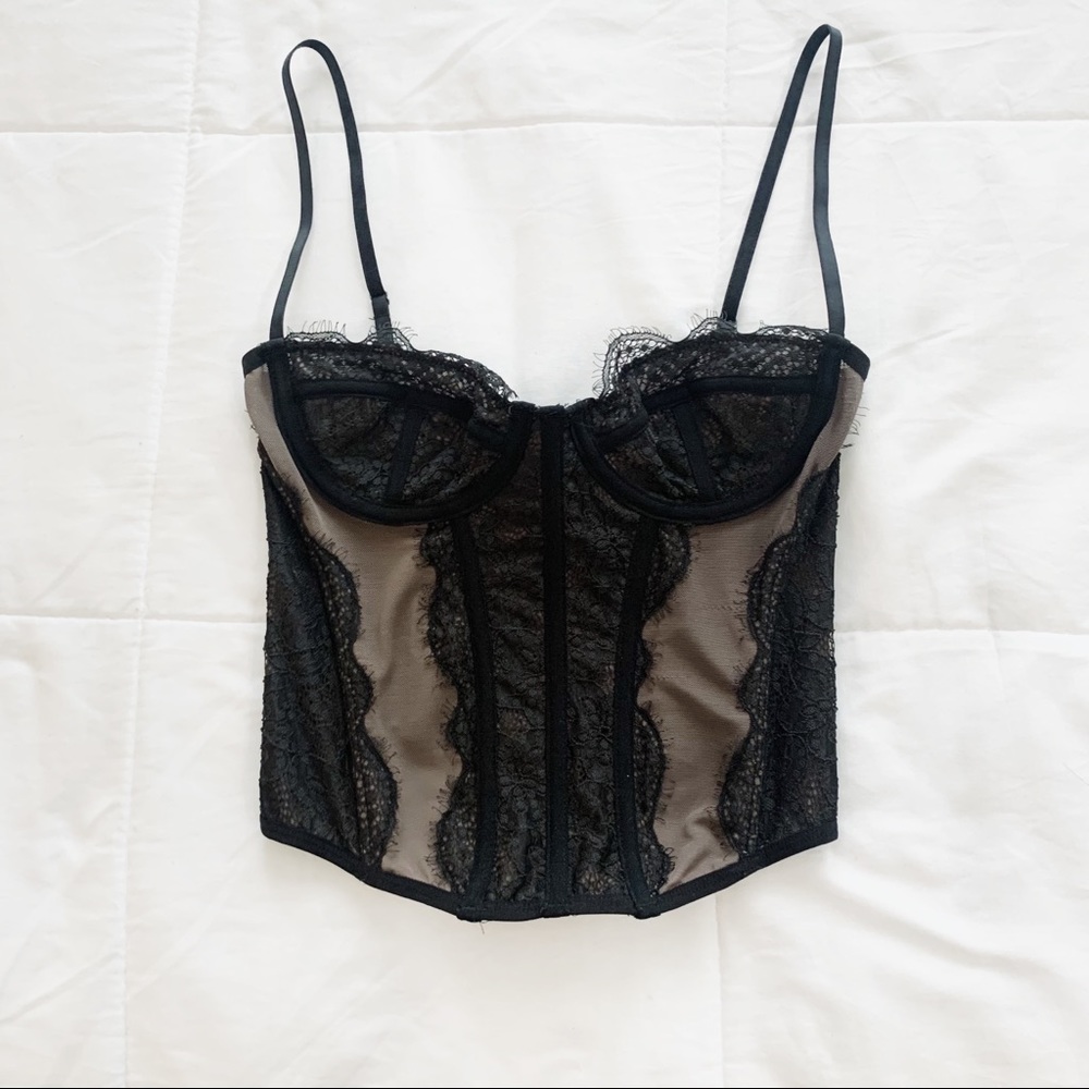 Urban Outfitters out from under modern love corset in black